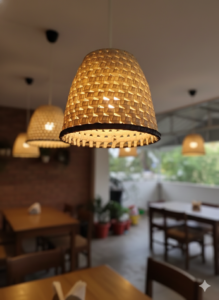 Palm leaf hanging Lamp